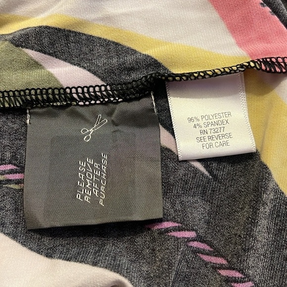 Colorful Dana Buchman Spandex Blend Dress with Side Tie, Sz. M. - Picture 13 of 13